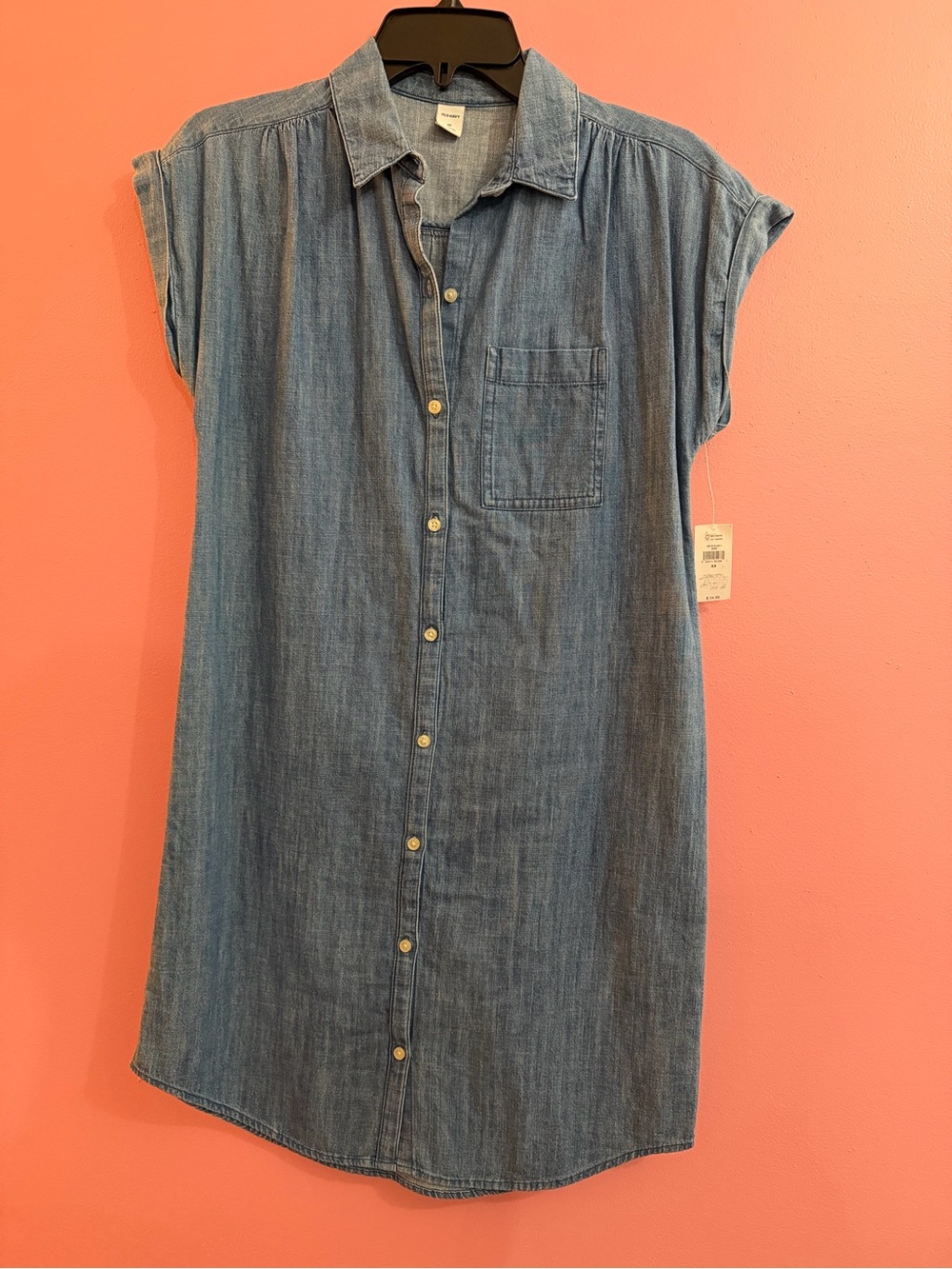 Old Navy Chambray Shirt Dress in Light Blue
